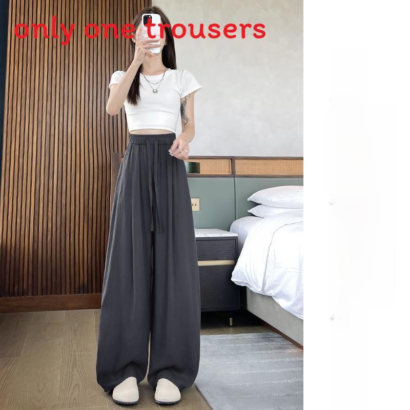 Tencel Linen Wide Leg Pants For Women With High Waist Summer Casual Fit
