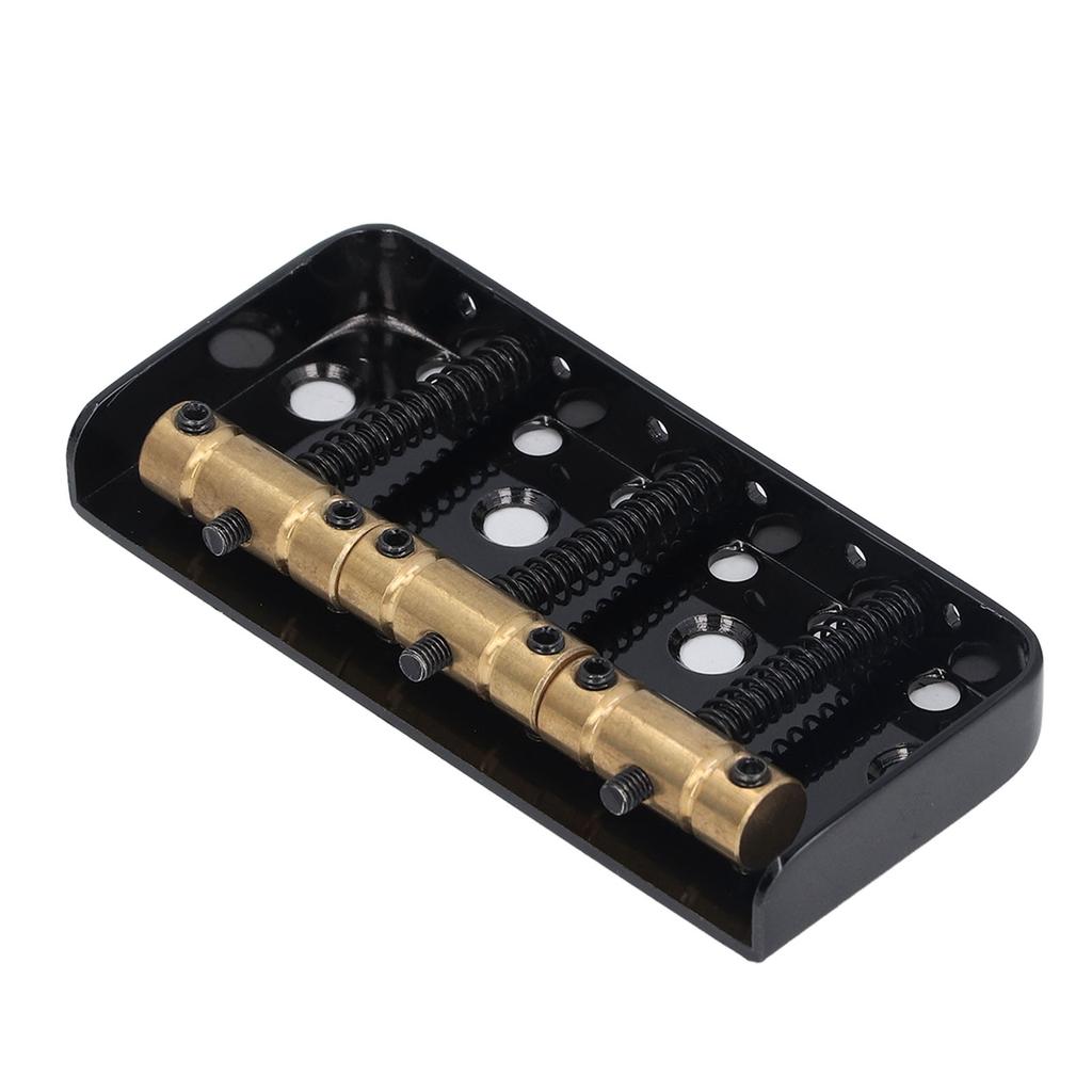 Kurze E-Gitarrenbrücke 3 Sättel Professioneller Gitarrenbrückenersatz für Tele Schwarz