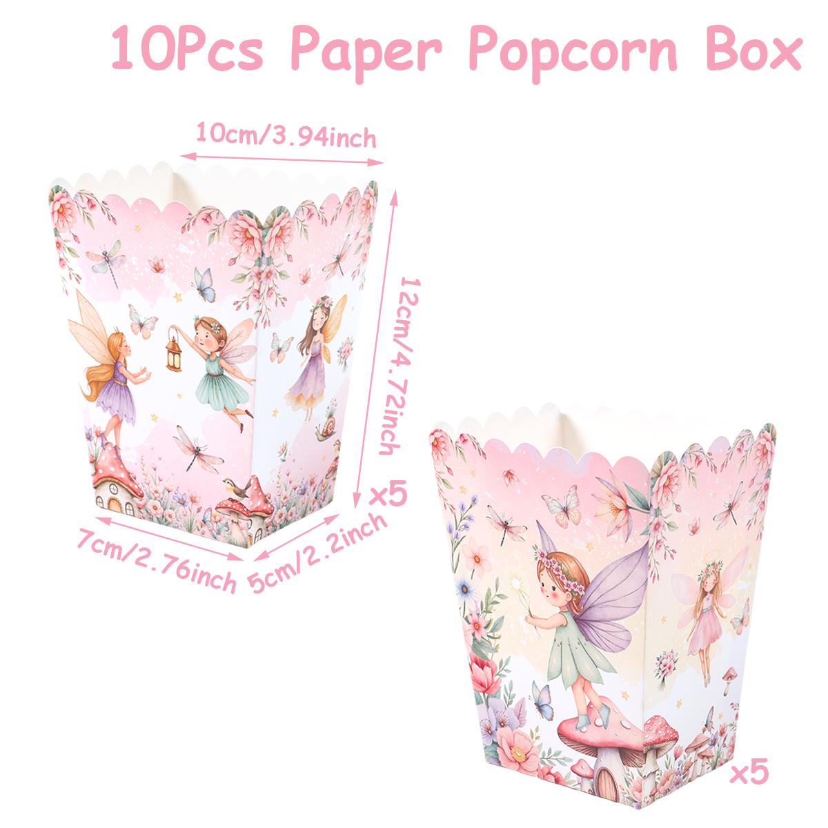 

Сказочная коробка для попкорна Пакеты для подарков на вечеринку Сказочные принадлежности для вечеринки Декор для сказочной вечеринки по случаю дня рождения ребенка Декор для свадьбы, детского душа