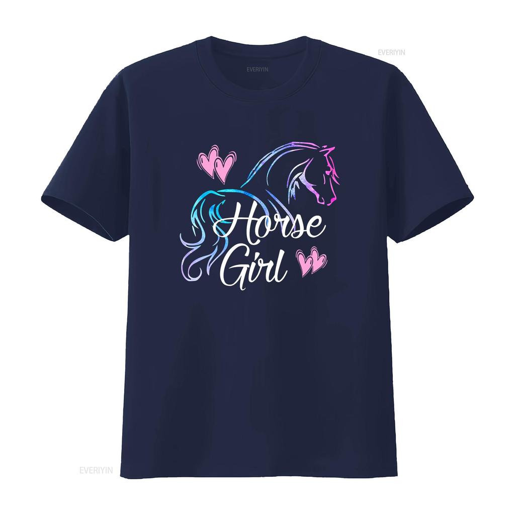 HORSE GIRL T Shirt Love Horses Riding Rider Women  vintage Washed Top For Everyday Wear fashion Slightly Unisex Versatile