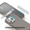 Coque de protection - booling - iphone 16 pro - silicone liquide - gris mat - souple