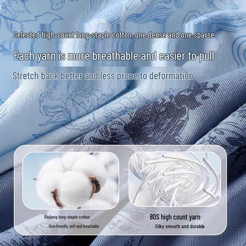 Youkeshu Men's 10A Antibacterial Cotton Boxer Briefs