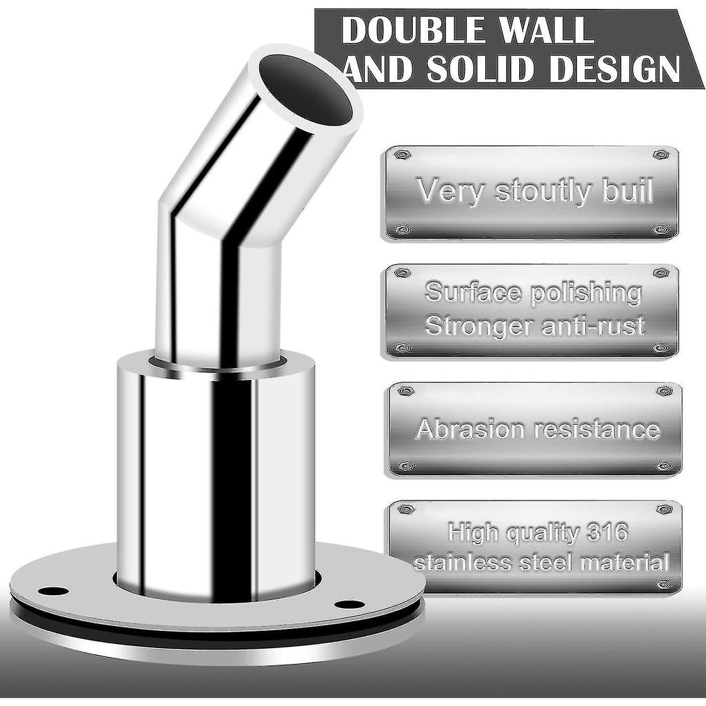 24mm Door-Huid Uitlaat Skin Fitting, Roestvrij Staal 135 Graden Marine Uitlaat Fitting Pijp Marine Hardware Accessoires - J
