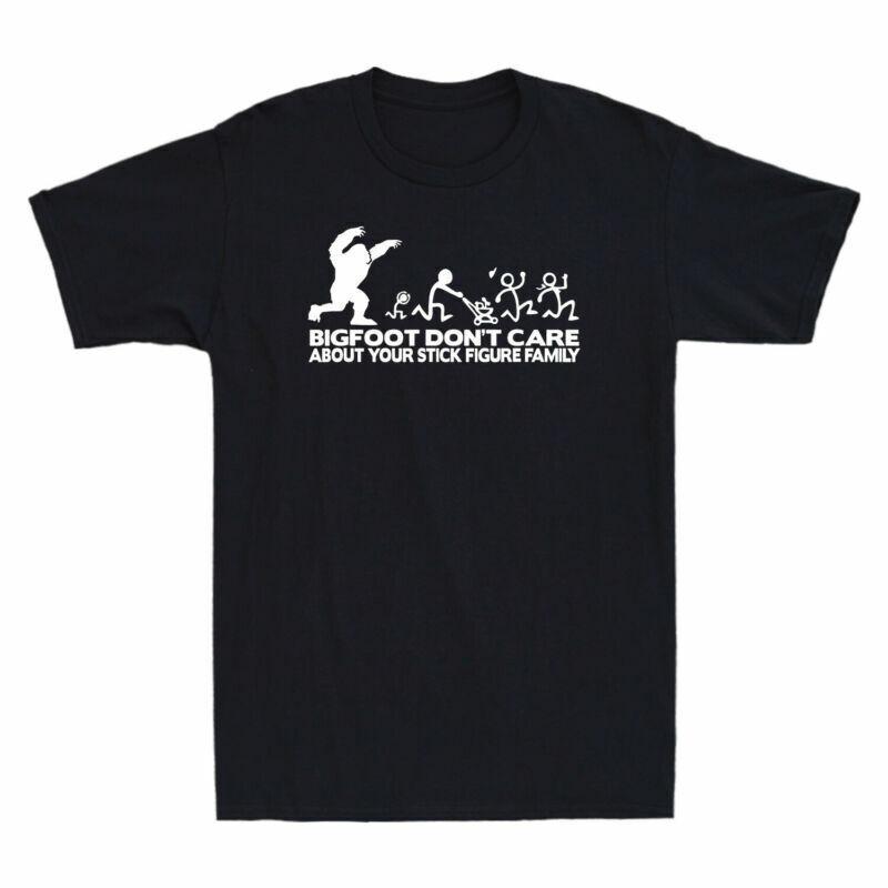 Care Funny Dont Your Figure About Bigfoot Tshirt Stick Pattern Family Top Unisex S