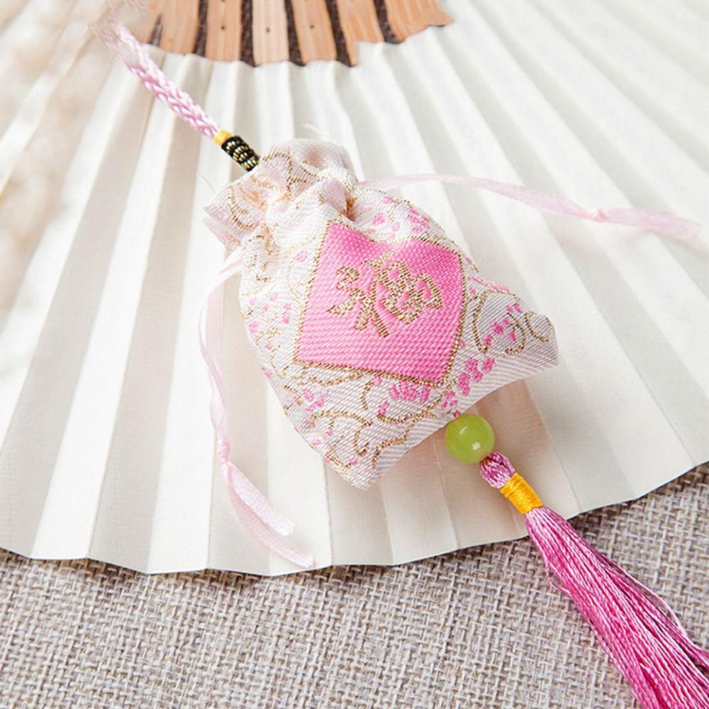 

Фу Буква Цветок Кисточка Сумка-шнурок Бисерный Китайский Стиль Саше Украшение Спальни