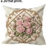 1/4pcs Floral-Patterned Decorative Cushion Covers Sofa Bed Cushion Cover Home Bedroom Decoration, 2D Flat Printing
