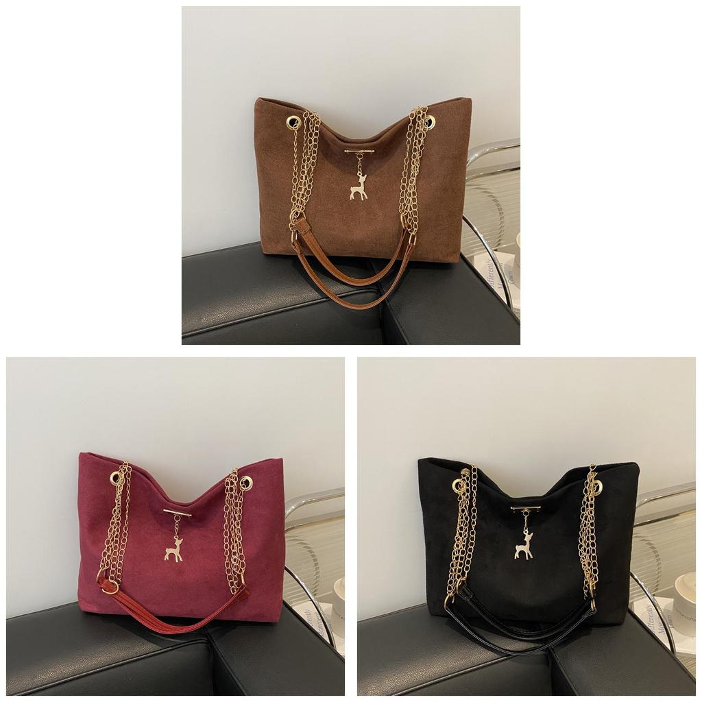 Pu Leather Retro Commuter Shoulder Bag For Daily Use With Magnetic Closure