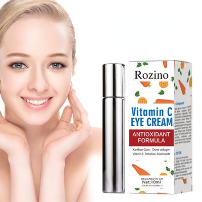 Vitamin C oční krém pro zesvětlení tmavých kruhů Jemné linky a oční váčky Rolling Ball Massage VC Rozjasňující a zpevňující oční krém