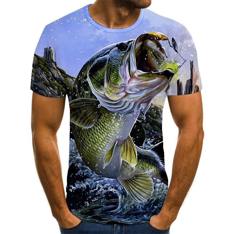 Men Leisure 3D Printing T Shirt Funny Fish Print Tees Men/Women T-shirt Hip Hop Streetwear Oversized Harajuku Tops