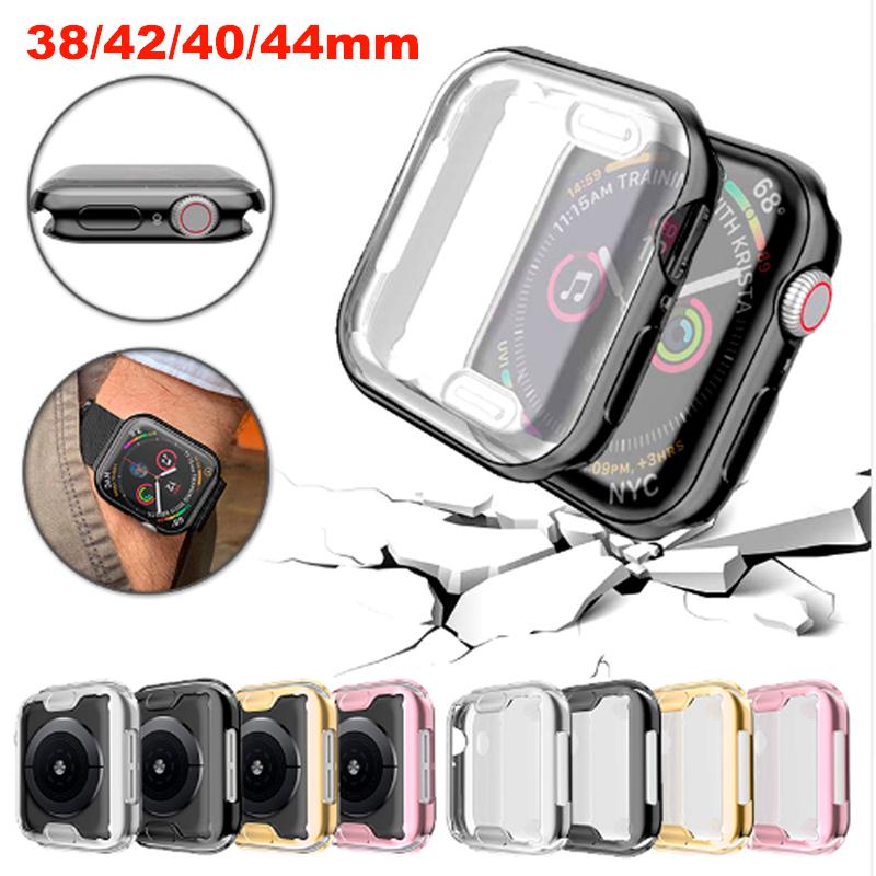 

Чехол для протектора полного экрана для Apple iWatch 4 3 2 1 мягкие TPU бампер 38/42/44/40mm