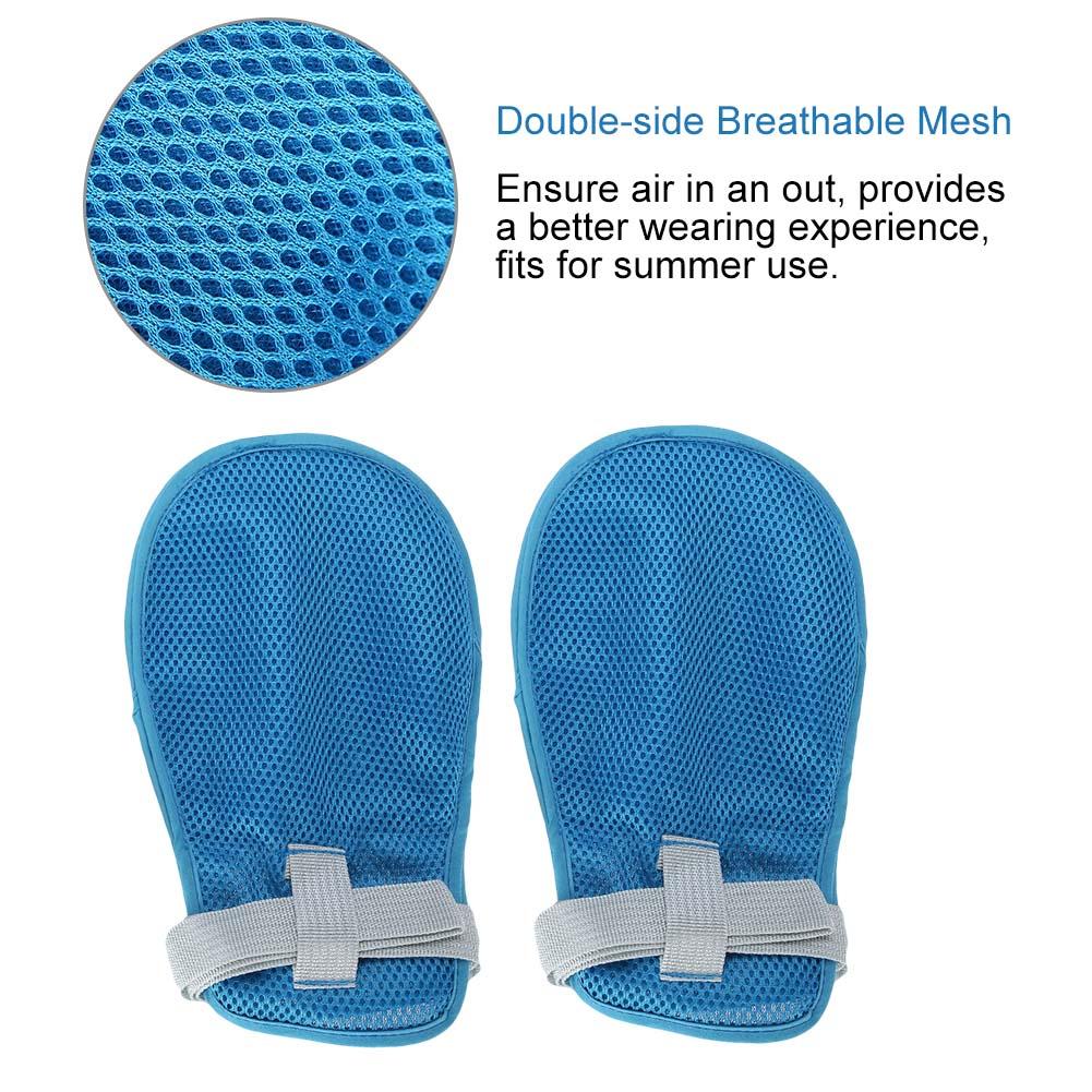 2 Stück Fesselhandschuhe Fingerkontroll-Fäustlinge Handinfektionsschützer Finger Hand Fixierhandschuhe