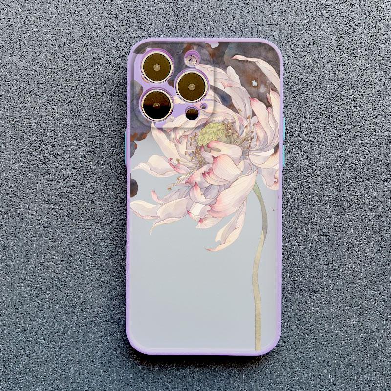 Vintage Blumen Handyhülle Für iPhone 12 11 13 Pro Max Mini 16 15 14 Pro Max X XR XS 8 7 14 15 Plus SE Schmetterling Pflanze Rückseite