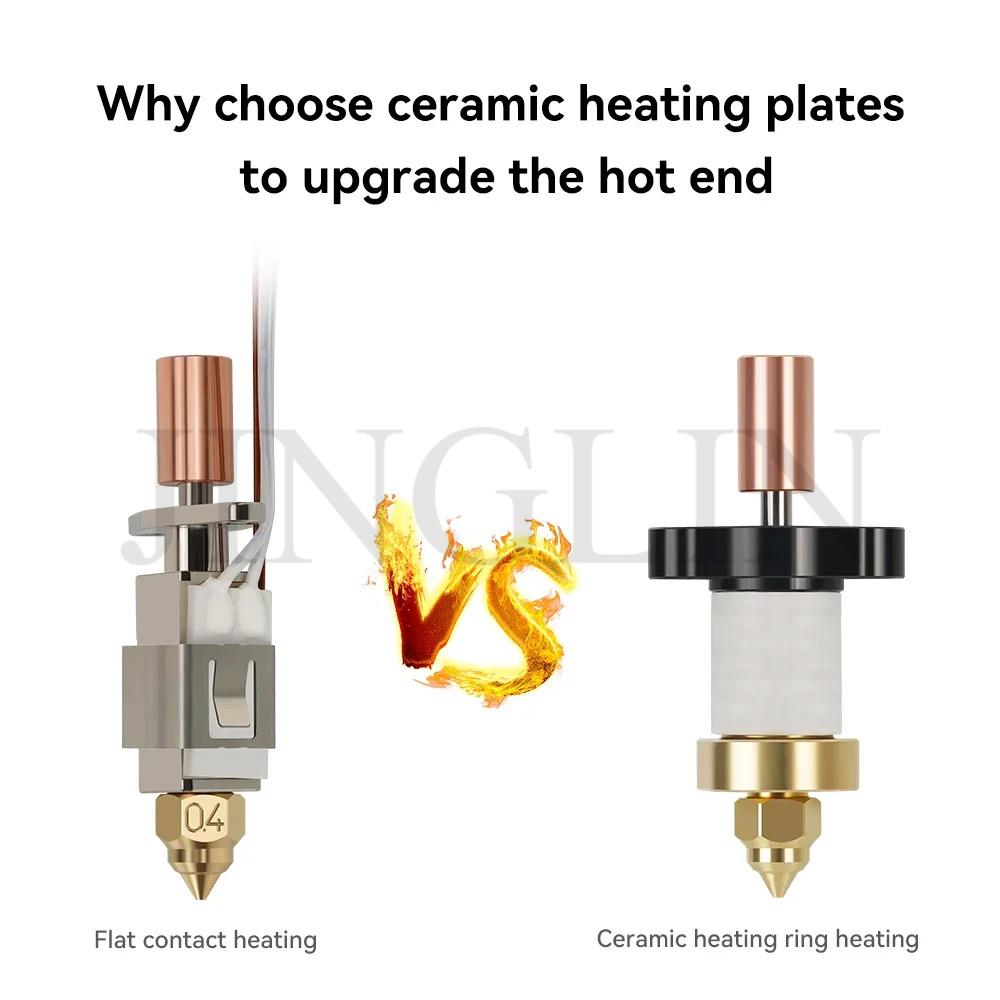 Updated Hotend Kit Bi-Metal K1 HOTEND For Creality K1/K1 MAX Ceramic Heating Block Kit 550°C Extruder For Creality K1 3D Printer