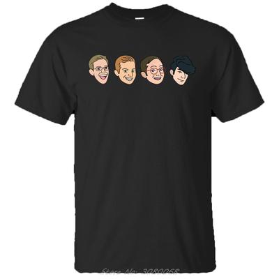 Men Try Guys Merch Color Black T-shirt Cartoon T Shirt Men Unisex Fashion Tshirt Men Cotton Tops Streetwear