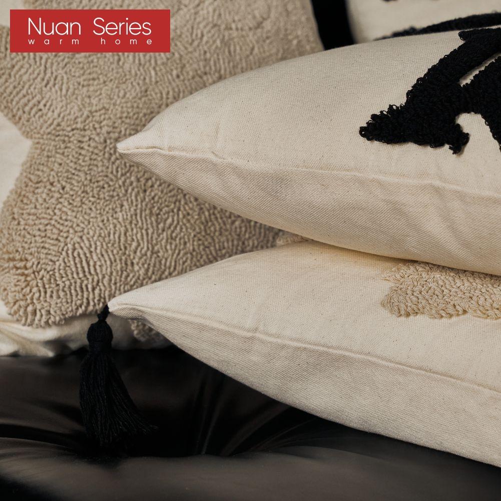 1PC Nuan Series Halloween Cartoon Pattern Pillowcase with Polyester Cotton Embroidered Cushion Cover for Sofa Living Room Bedroom Home Decor