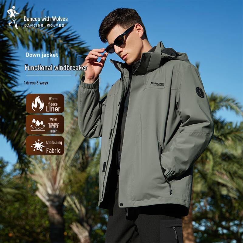 

Men s Outdoor Detachable Liner Windbreaker Jacket 170