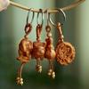 Peach & Jujube Wood Zodiac 3D Keychain: High-End Guardian Amulet Jewelry.