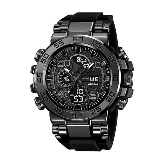 Findtime Multifunctional Digital Watch Men s Analog Digital Watch Dual Time Military Watch Large Screen Luminous LED Light Alarm Stopwatch Equipped