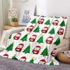Christmas Theme Flannel Throw Blanket Christmas Tree Snowflake Pattern for Couch Bed Sofa Festival Gift for Boy Girl Lightweight