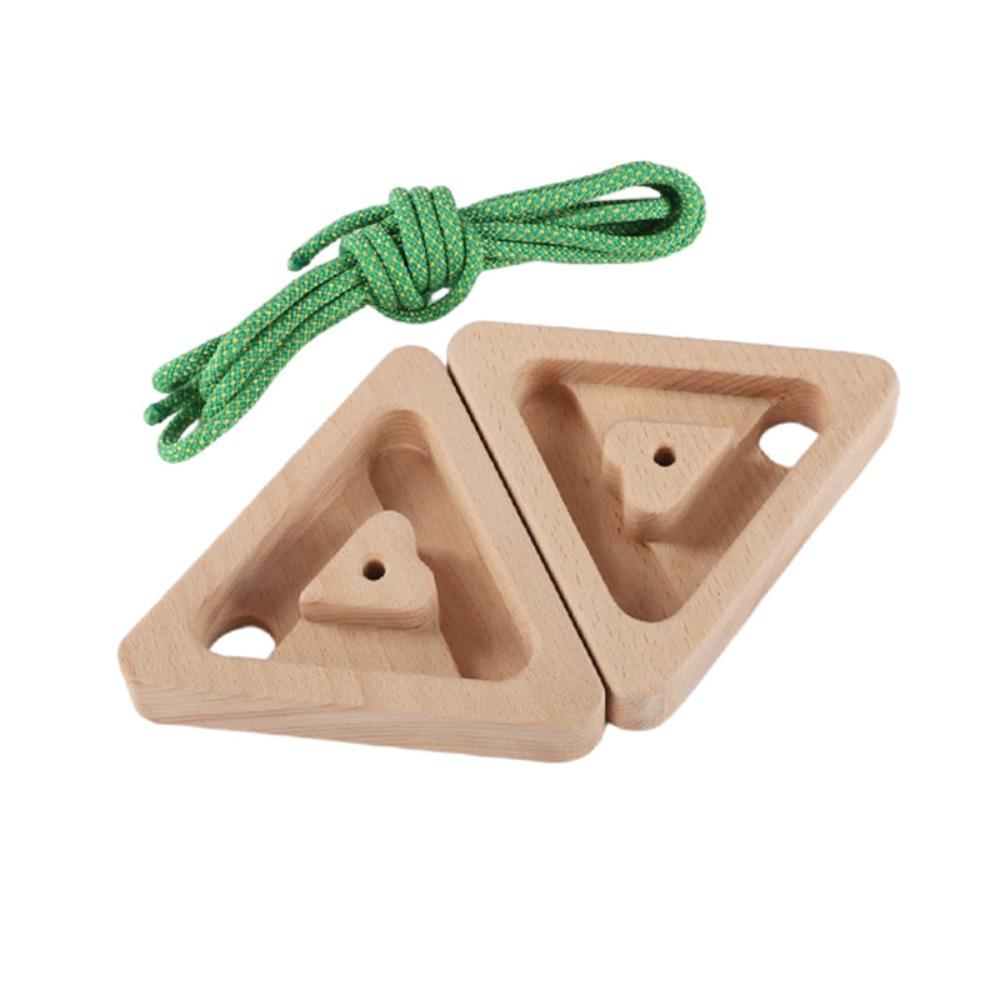1 Pair Simulated Rock Climbing Wooden Climbing Board 4-in-1 Climbing Training Board Outdoor
