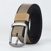 Men's Belts Solid Metal Buckle Wear-resistant Braided Nylon Band Durable Belts 120CM Versatile Belts