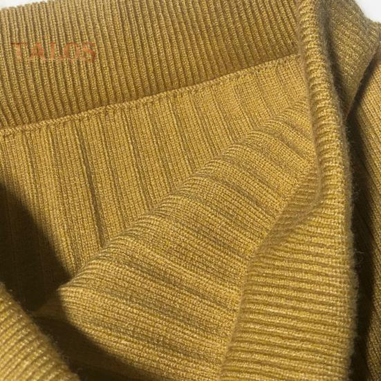 Women Knitting Skirt High Waist Back Slit Design Solid Color Midi Skirt Soft Breathable Thickened Warm Hip Wrapped Skirt