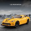 1/32 Scale Alloy Dodge Viper Sports Car Model American Muscle Car Simulation Toy Vehicle Boy's Toy Car Collection Miniature