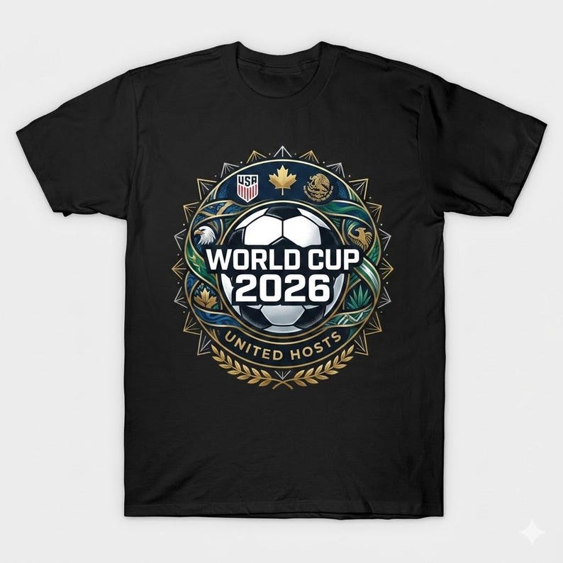 World Cup 2026 United Hosts Shirt, USA Canada Mexico Soccer Tee, Football Fan Gift, World Soccer 2026 T-Shirt XL