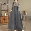 DIMANAF Women Plus Size Denim Dress Maxi Long Dress Sleeveless Vintage Loose Casual Basic Dresses Cottton