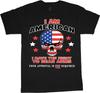 Mens Graphic Tees Second 2nd Amendment Pro Gun Rights American Flag Skull Shirt