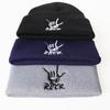 Western Rock ROCK Embroidered Warm Knitted Hat, Woolen Hat, Hip-hop Pullover, Autumn and Winter Unisex Hat, Cold Weather Hat