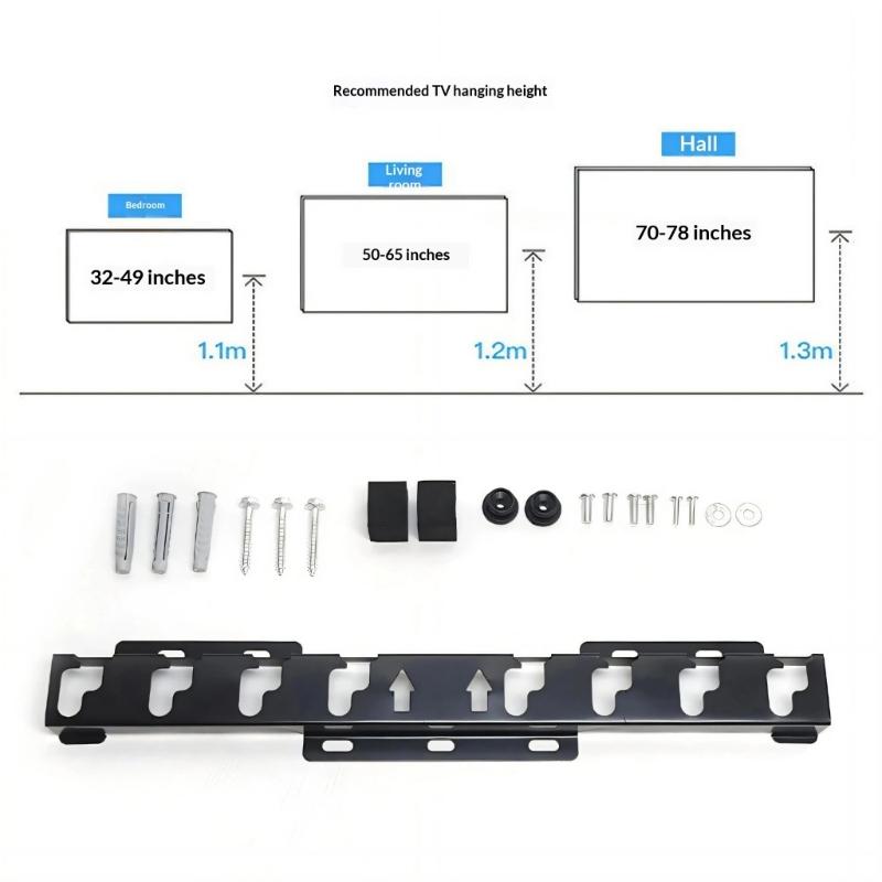 TV Wall Mount for 26-55inch Televisions Easy Installation with Included Tools Space Saving Adjustable Tilt Rotation
