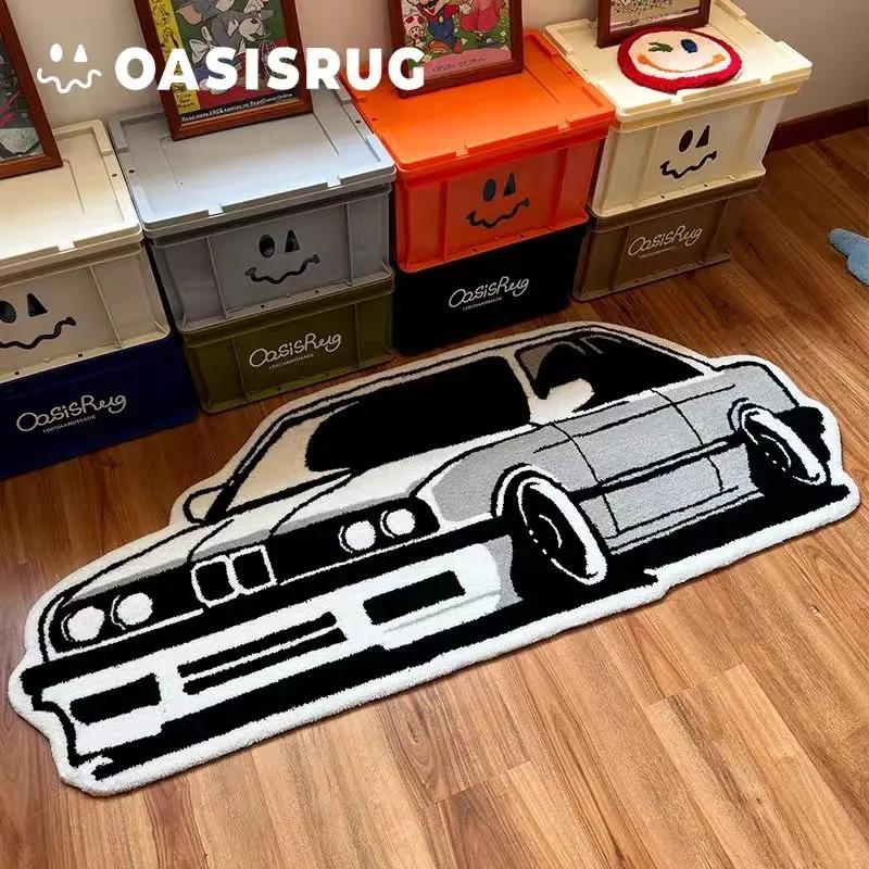 

Trendy Car Carpet Comfortable And Soft Home Decoration Personality Creative Footrest Gaming Room Bedside Blanket 40x100cm 16x40inch