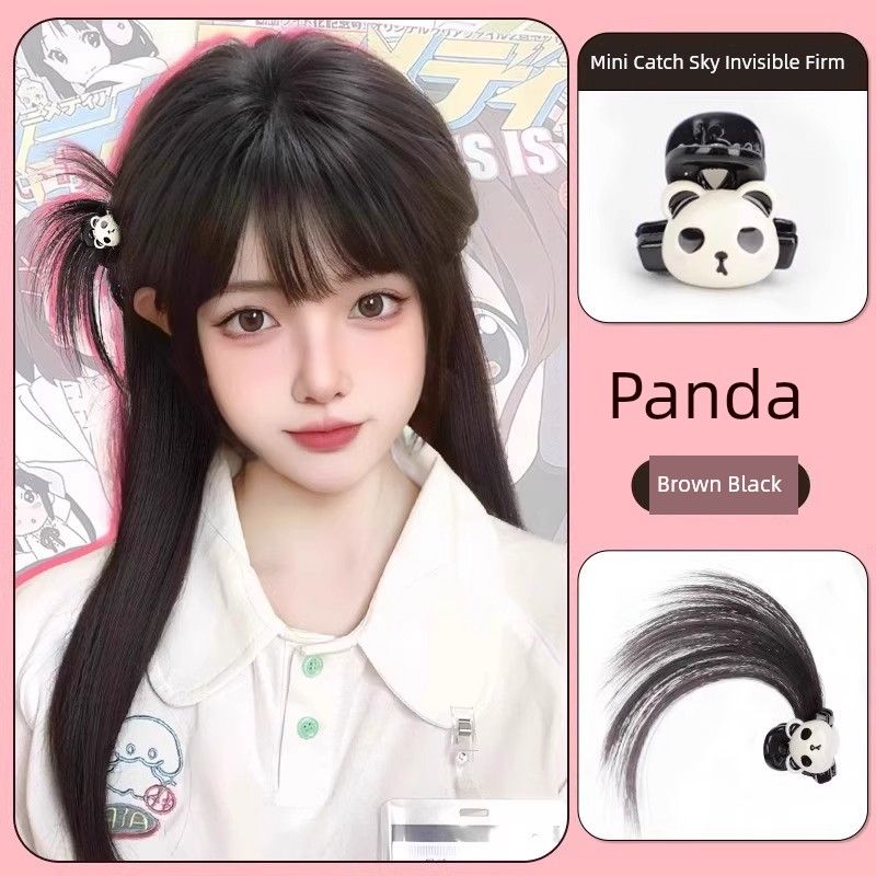 

Dangmao Bun Grip Wig Female Water Source Qianhe Same Style Chicken Feather Barrettes One-Piece Hair Accessories Chignon Barrettes 2117 Brown Black