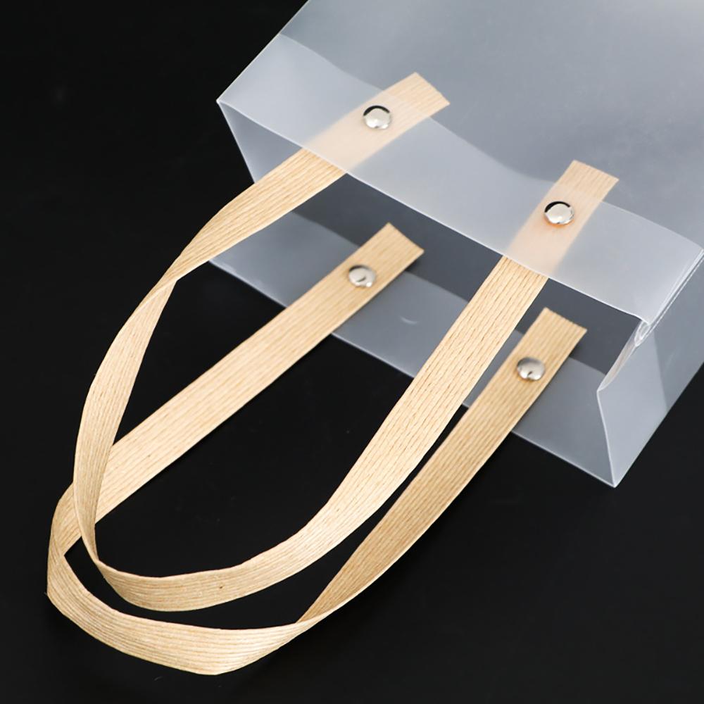 10PCS Frosted Tote Bag PVC Waterproof Transparent Eco-friendly Companion Gift Candy Bag