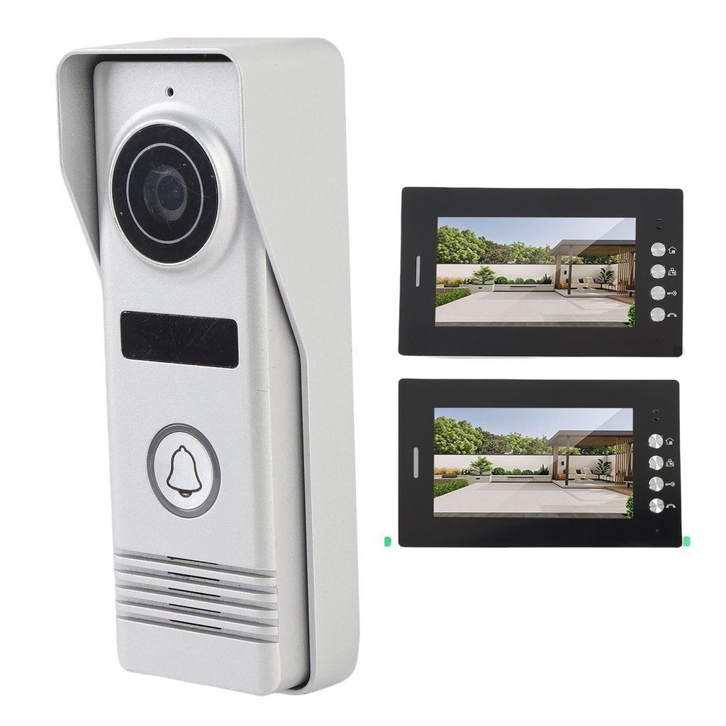 7 Inch 2 Units Video Door Entry System Dual Way 800x600 Pixels Video Intercom System for Home Villa House Apartment EU