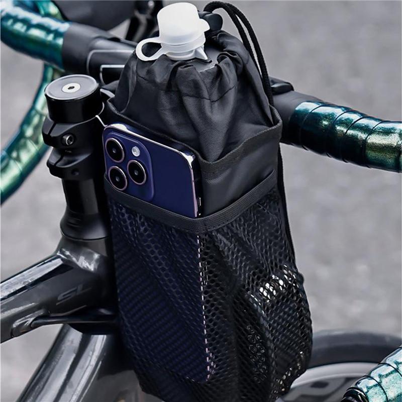 Bicycle Bag Bike Bottle Holder Handlebar Stem Thermal Bag Pocket Coffee Cup Holders Cycling Water Bottle Carrier Bag