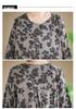 In-Stock Printed Cotton Plus Size Long-Sleeve Women's Dress with Round Neckline