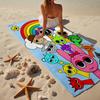Colorful Sprun-ki Robot Party Beach Towel, Super Soft Microfiber, Gift for Her/Him, Birthday, for Pool, Beach, Travel, Home Decor Fan Gifts