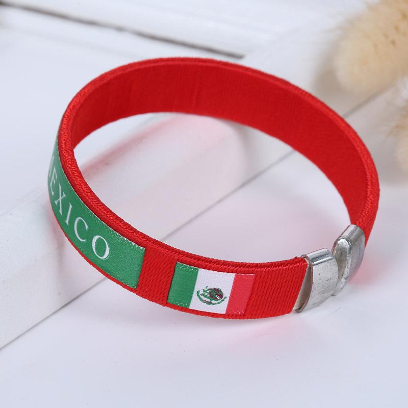 2026 World Cup Flag Bracelet Spain Sports Wristband Embroidered Bracelet Fan Supplies