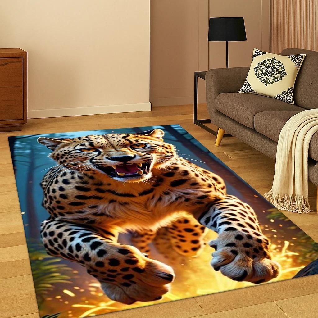 Leopard Cheetah Dreamy Animal Carpet Rug for Home Bedroom Living Room Sofa Doormat Decor Carpets for Living Room Bedroom Decor