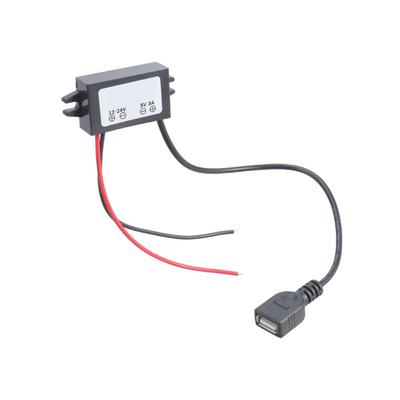 DC12V 24V Steps Down To 5V 3A USB Power Converter USB Car Charger Compatible for Electronics Charging Needs 13cm Input