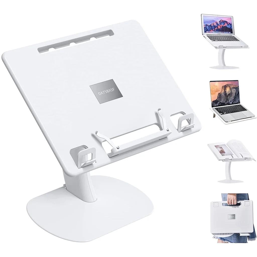 Eary Reading Desk Laptop Stand Desktop Multi-functional Portable Tablet Laptop Desk Angle Adjustable Reading Holder Book Stand