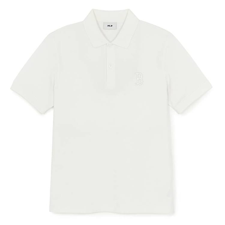 MLB Polo Shirts Unisex Boston Red Sox/Ivory Polo Collar Moderate 3APQM0363-43IVS