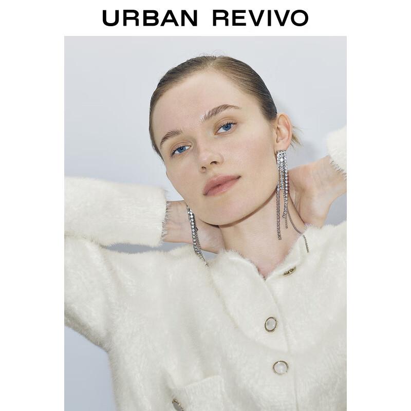 UR Women's Velvety Round Neck Cardigan