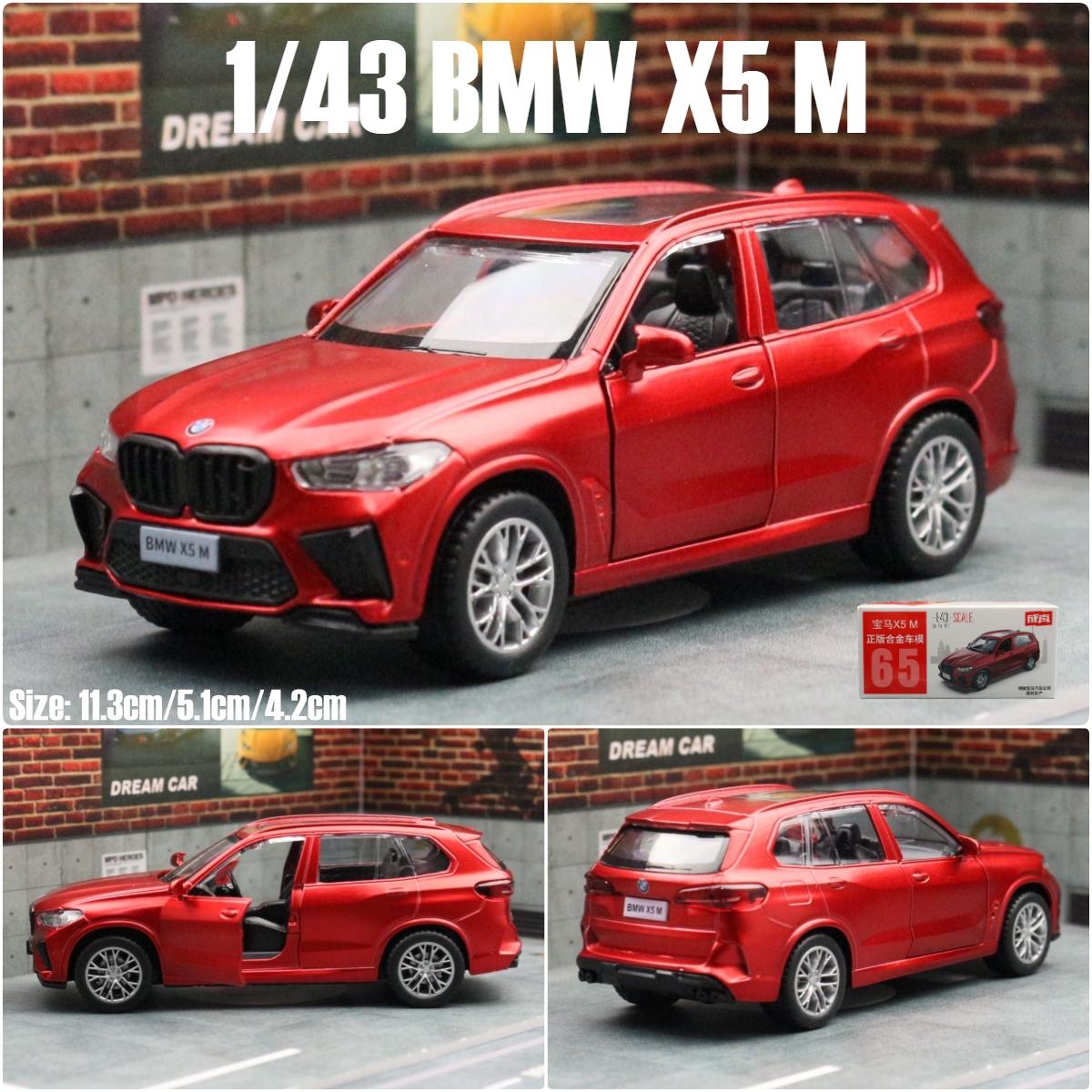 

1/43 Модель игрушечной машины BMW X5 M для детей CCA Welly Sport SUV Миниатюра Свободные колеса Откатная Литой сплав Коллекция Подарок Мальчикам красный