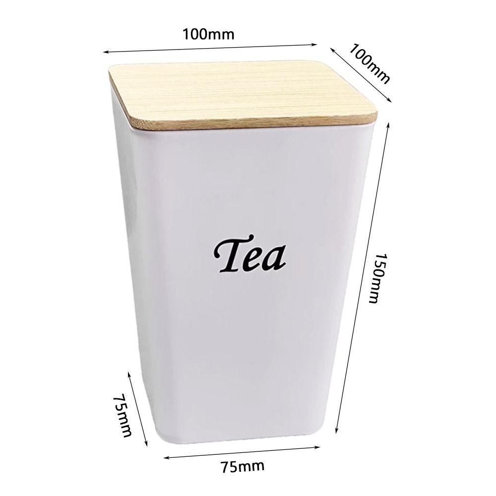 Tinplate Material Tea Tin Sealed Design Bamboo Cover Tea Jar Creative Shape Irregular Shape Sealed Tinplate Storage Jar