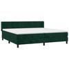 Exclusive House - Slatted Bed Base and Mattress Dark Green 200x200cm Velvet