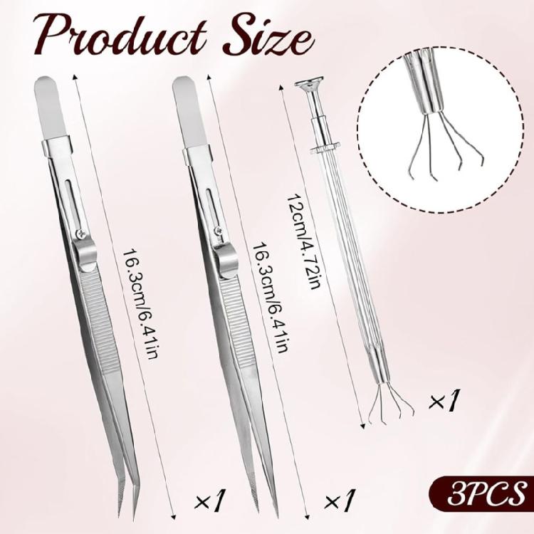 Accuracy Gemstones Tweezer Set With Anti Rust Coating For Delicate Component Handling And Jewelry Adjustment