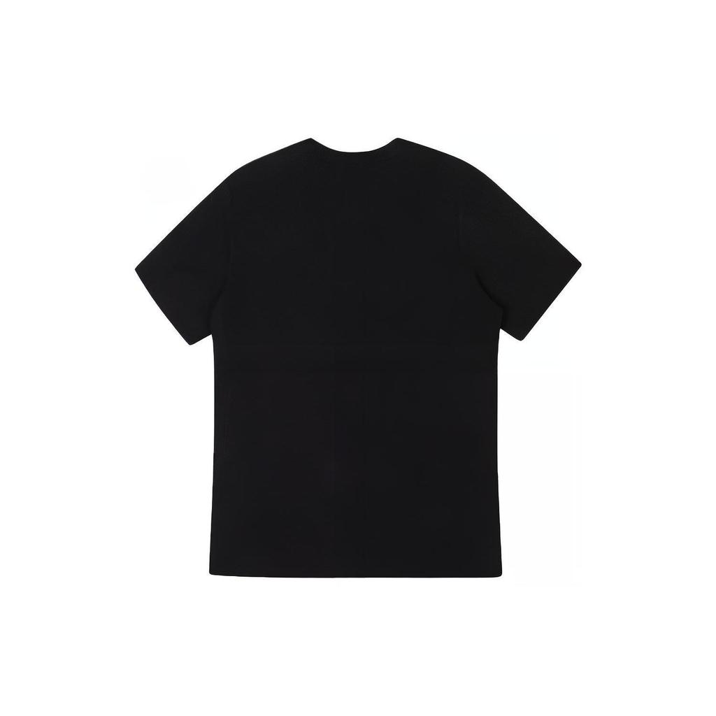 FILA Minimalist Letter Logo Print American Vintage Casual Crew Neck Short Sleeve T-Shirt Unisex Tops Black FS2RSB2001X-BLK